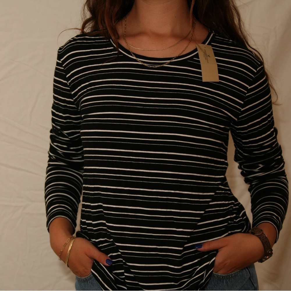 NEW WITH TAGS Soft American Eagle Striped Long Sleeve